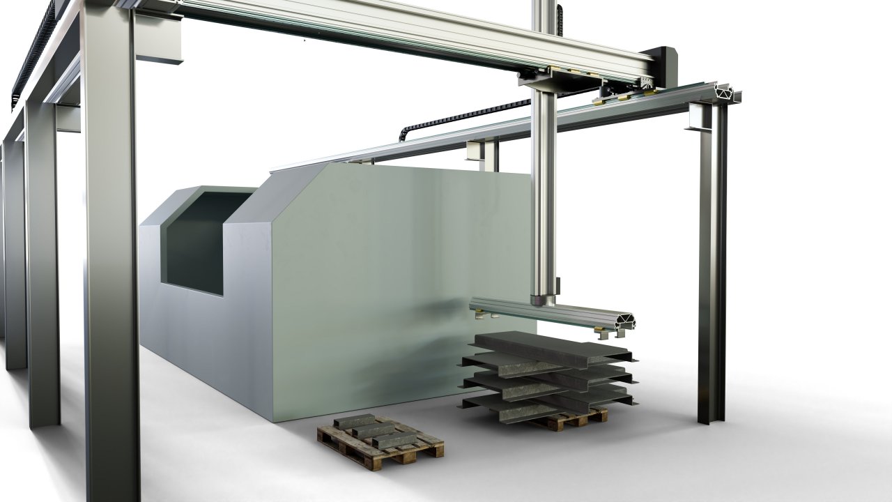 Linearroboter und 7. Achse von linrob für automatisierte Produktions- und Handhabungsprozesse.